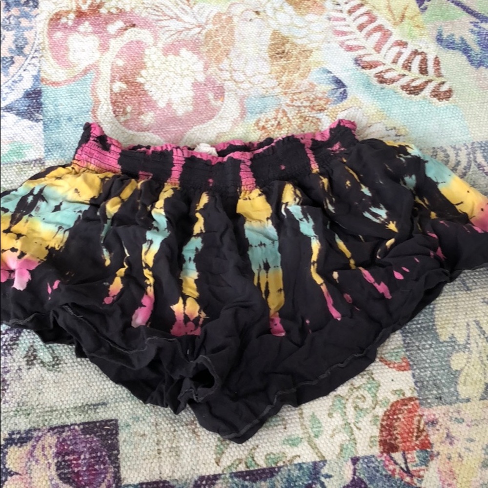 Surf Gypsy flowy tie dye shorts